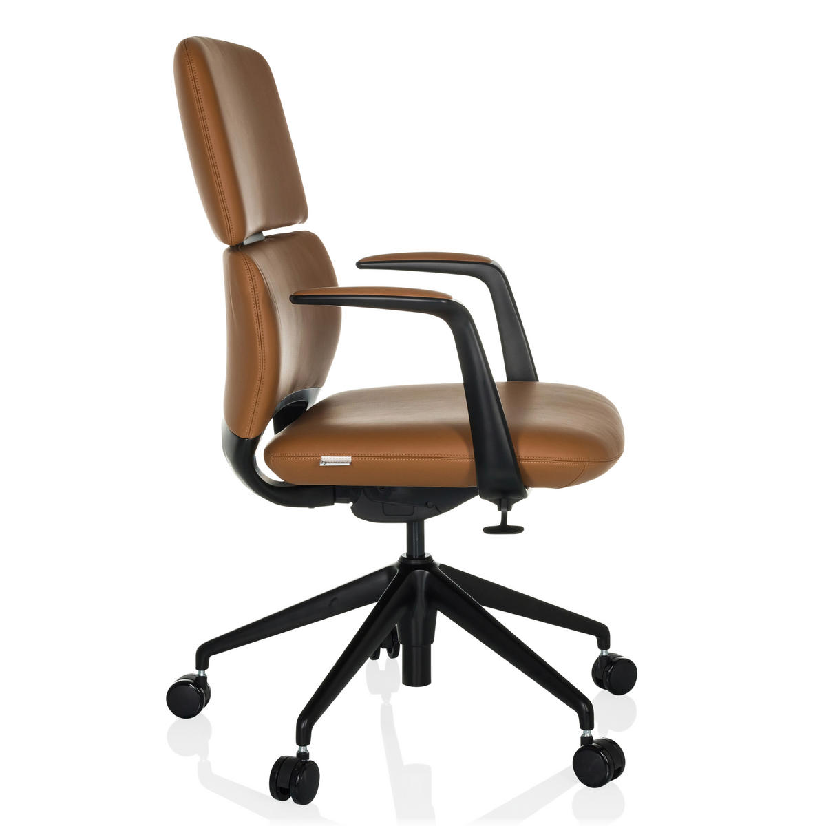 DREHSTUHL  - Schwarz, MODERN, Leder/Kunststoff (62/98-108/60cm) - MID.YOU