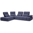 ECKSOFA in Struktur Violett  233/313 cm  - Violett/Schwarz, Design, Kunststoff/Textil (233/313cm) - Emilio Belluti