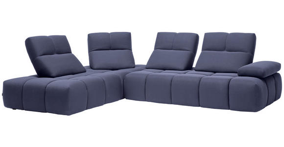 ECKSOFA in Struktur Violett 233/313 cm - Violett/Schwarz, Design, Kunststoff/Textil (233/313cm) - Emilio Belluti
