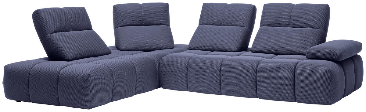 ECKSOFA in Struktur Violett  - Violett/Schwarz, Design, Kunststoff/Textil (233/313cm) - Emilio Belluti