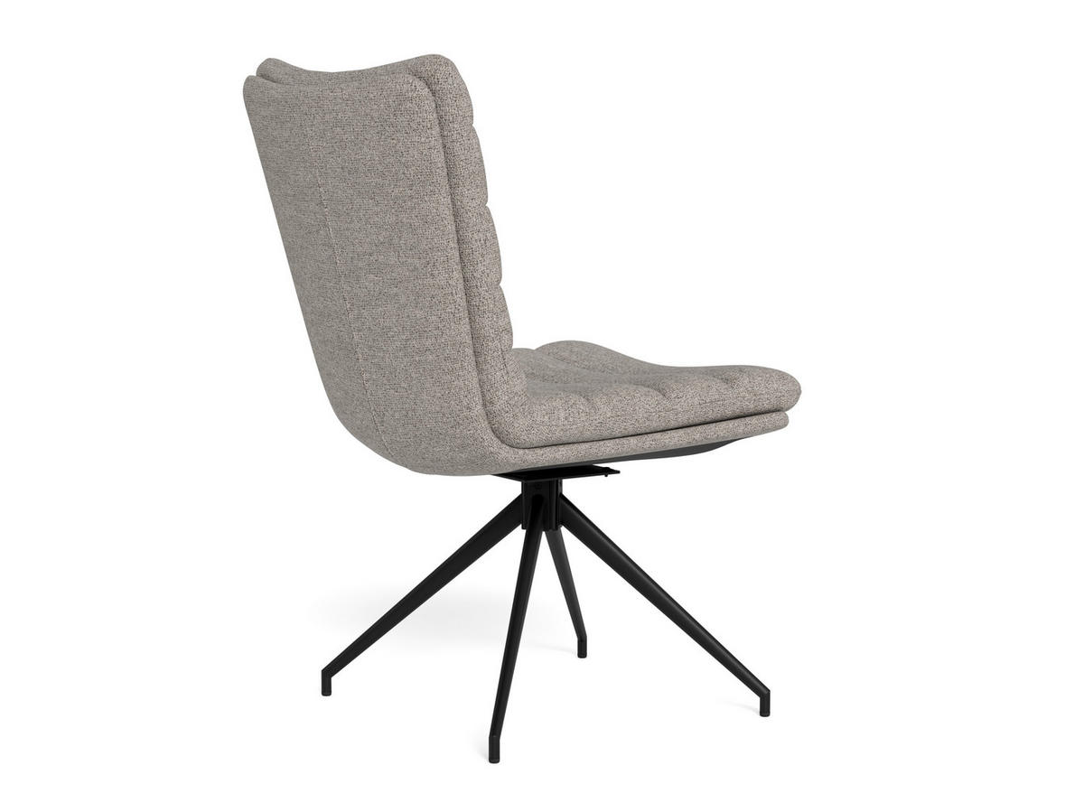 STUHL   Bouclé  - Hellgrau/Schwarz, MODERN, Textil/Metall (50,5/96,5/65cm) - MID.YOU