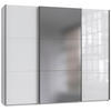 SCHWEBETÜRENSCHRANK in Weiss  - Weiss/Schwarz, Konventionell, Glas/Holzwerkstoff (250/216/65cm) - Stylife