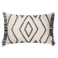 KISSENHÜLLE T-Ethno Fringes 40/60 cm  - Schwarz/Naturfarben, Trend, Textil (40/60cm) - Tom Tailor