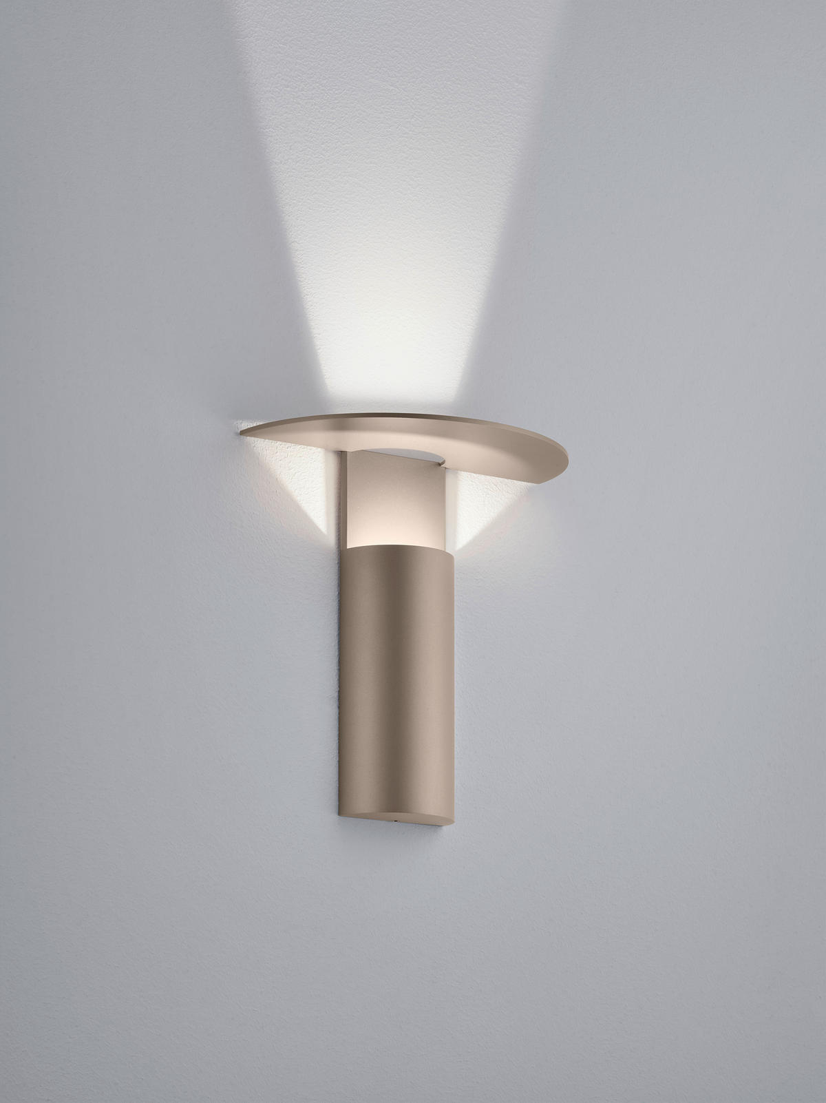 LED-WANDLEUCHTE Viya 21/20/10 cm   - Cappuccino, Design, Metall (21/20/10cm) - Helestra