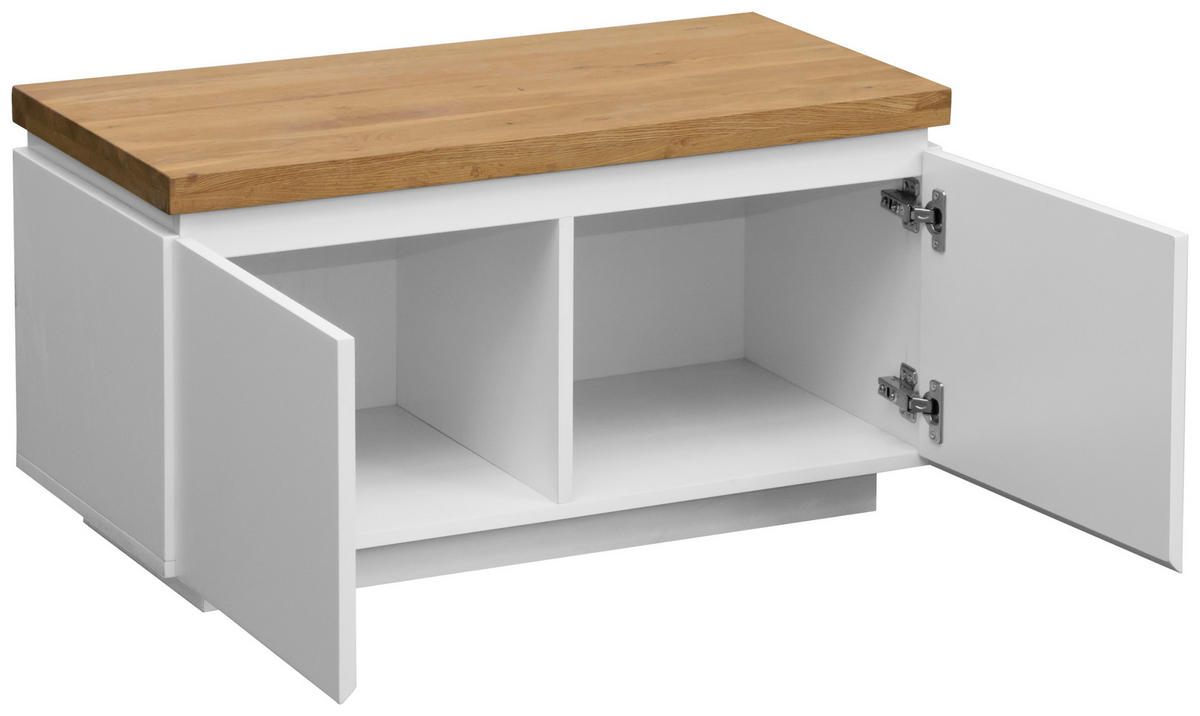 GARDEROBENBANK  in 80/43/41,5 cm  - Eichefarben/Weiß, KONVENTIONELL, Holz (80/43/41,5cm) - Novel