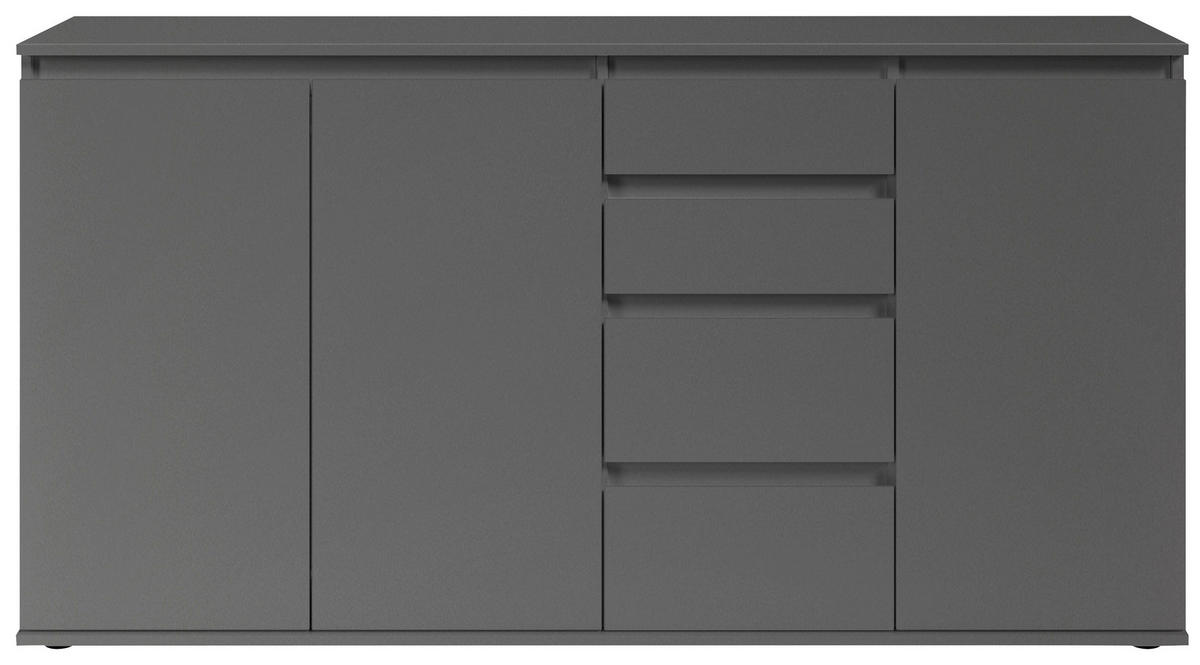 SIDEBOARD Brest  in 160/84/35 cm  - Anthrazit/Grau, Design, Holzwerkstoff/Kunststoff (160/84/35cm) - Boxxx