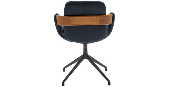 ARMLEHNSTUHL  Lederauswahl, Stoffauswahl, Typenauswahl, Sitzfläche 360° drehbar  Echtleder  - Eichefarben/Cognac, Natur, Leder/Holz (60/86/60cm) - Valnatura