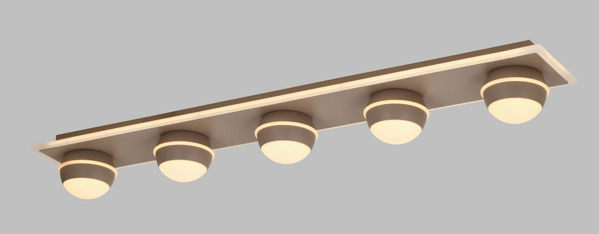 LED-DECKENLEUCHTE Biarritz 99/15/12,5 cm  - Schwarzchrom, Design, Kunststoff/Metall (99/15/12,5cm)