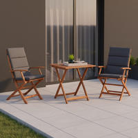 SET ZA BALKON  les, tekstil    rjava rjava, siva    - siva/rjava, Konvencionalno, tekstil/les - Gardenson