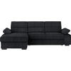 ECKSOFA in Flachgewebe Anthrazit  - Dunkelbraun/Anthrazit, Konventionell, Kunststoff/Textil (166/258cm) - Cantus