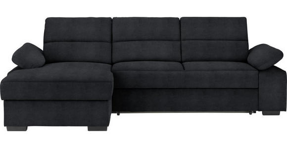 ECKSOFA in Flachgewebe Anthrazit  - Dunkelbraun/Anthrazit, KONVENTIONELL, Kunststoff/Textil (166/258cm) - Cantus