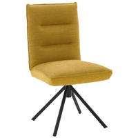 STUHL  in Flachgewebe  - Gelb/Schwarz, Design, Textil/Metall (49/93/59cm) - Dieter Knoll