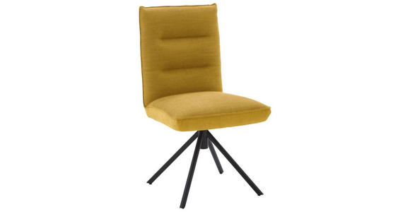 STUHL DREHBAR 360° - Gelb/Schwarz, Design, Textil/Metall (49/93/59cm) - Dieter Knoll