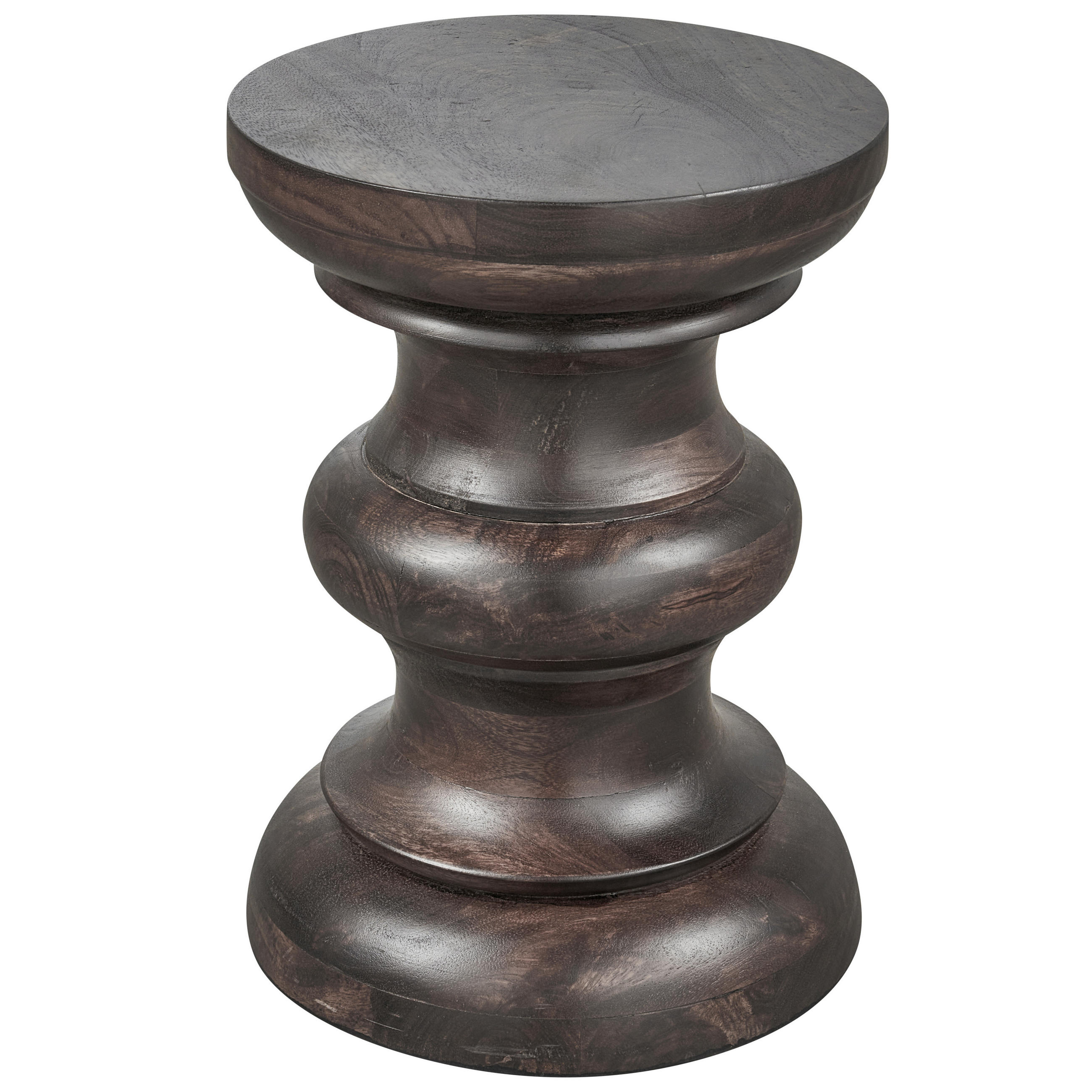 BEISTELLTISCH 30/30/42 cm Jonah Mangoholz Dunkelbraun rund  - Dunkelbraun, Design, Holz (30/30/42cm) - Livetastic