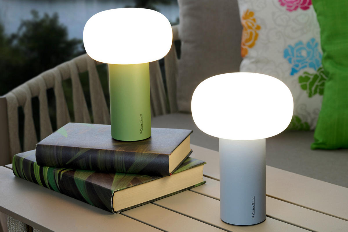 PORTABEL LAMPA 13/19 cm   - vit/grön, Trend, metall/glas (13/19cm) - Dieter Knoll