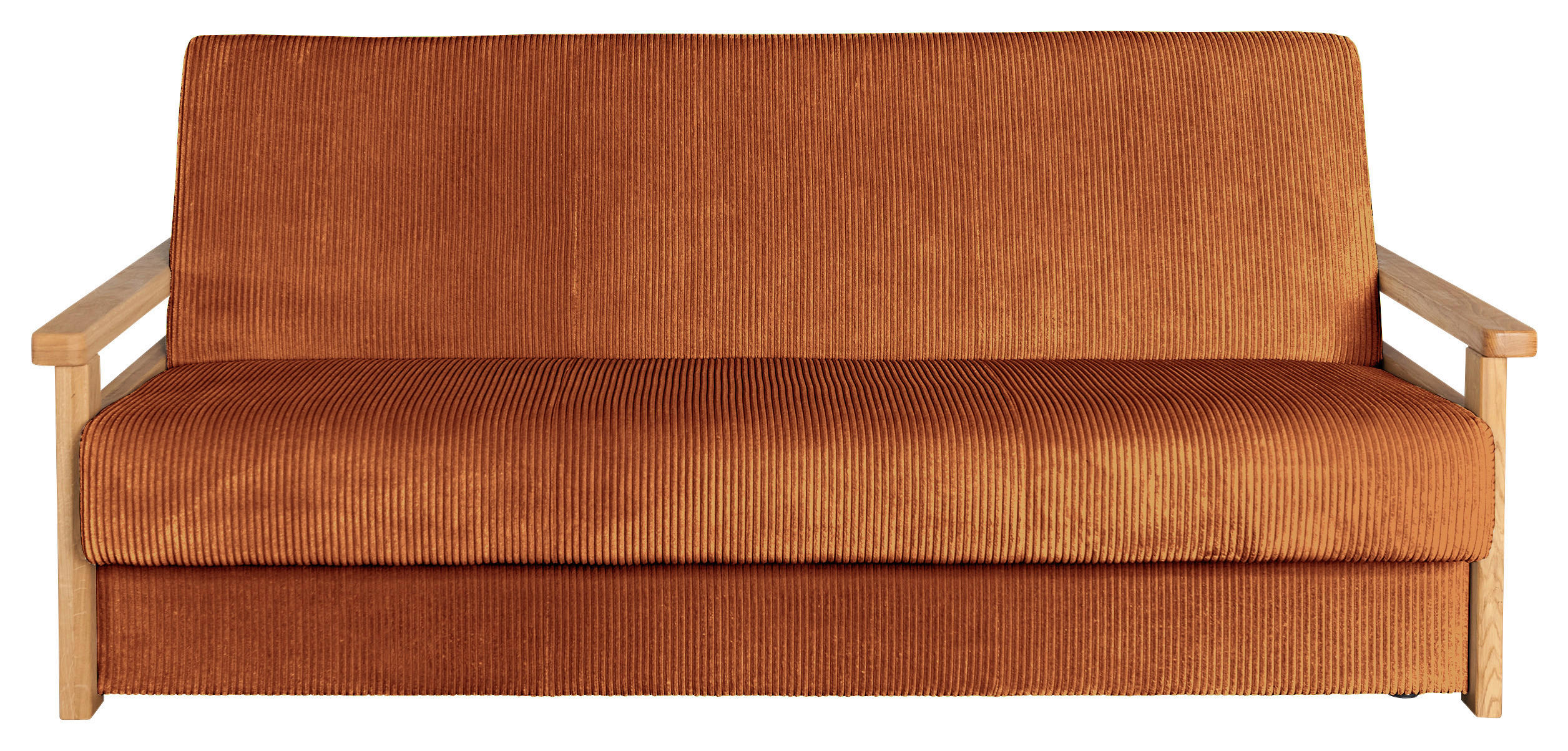 BÄDDSOFFA i manchester terrakotta  - terrakotta/naturfärgad, Design, trä/textil (220/90/90cm) - P & B