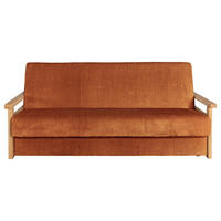 SCHLAFSOFA in Cord Terracotta  - Terracotta/Naturfarben, Design, Holz/Textil (220/90/90cm) - P & B
