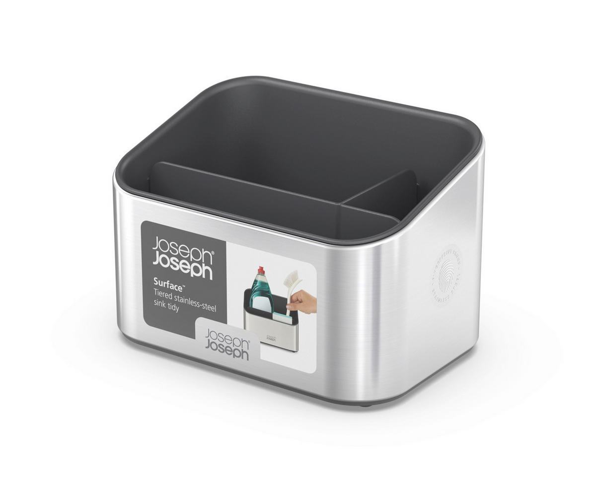 DRŽAČ ZA SUNĐER  - boja aluminijuma, Osnovno, metal/plastika (17,5/12/11,9cm) - Joseph Joseph