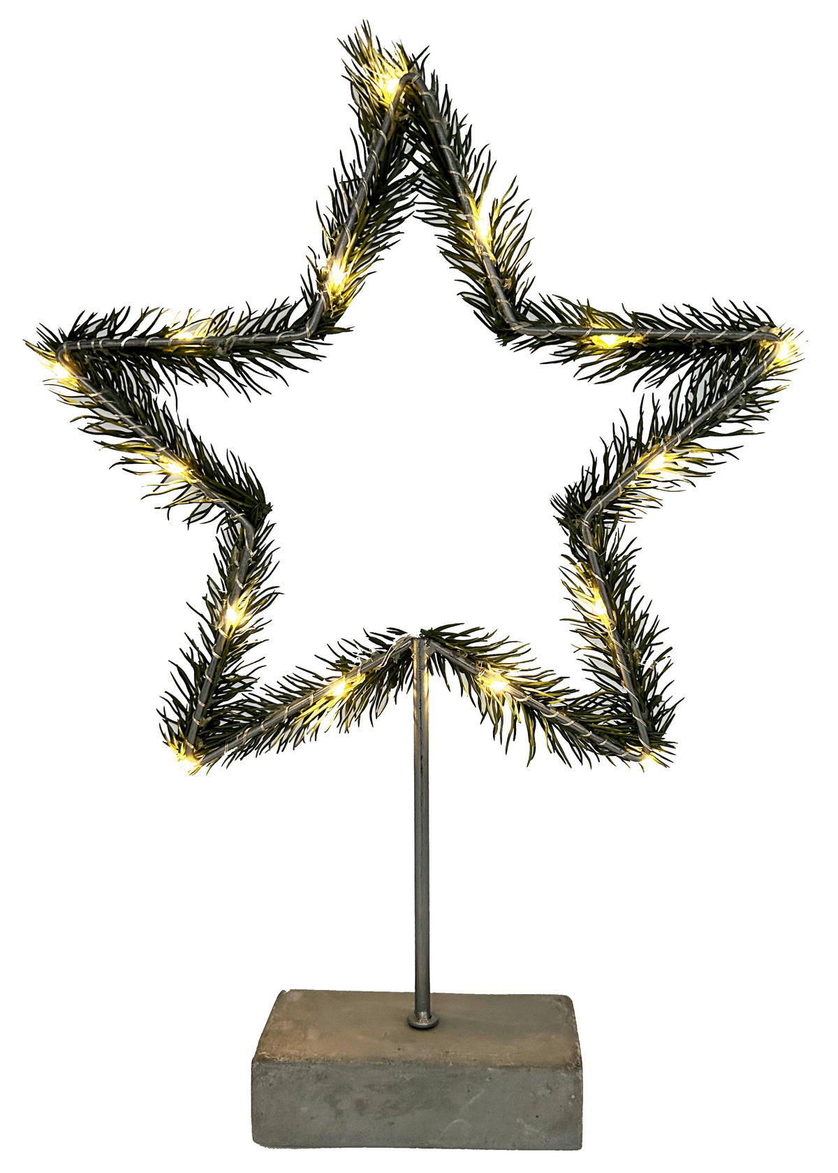 DEKOSTERN  - Grün, LIFESTYLE, Kunststoff/Metall (25/40/5cm) - X-Mas