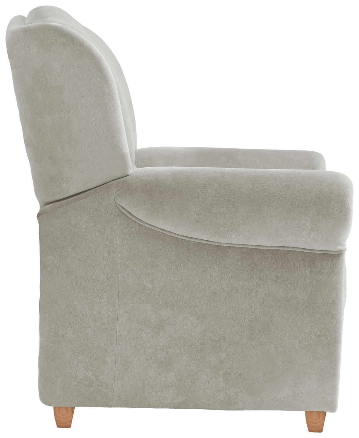 SESSEL Mikrofaser Silberfarben  - Wildeiche/Silberfarben, Konventionell, Holz/Textil (91/100/88cm) - Livetastic