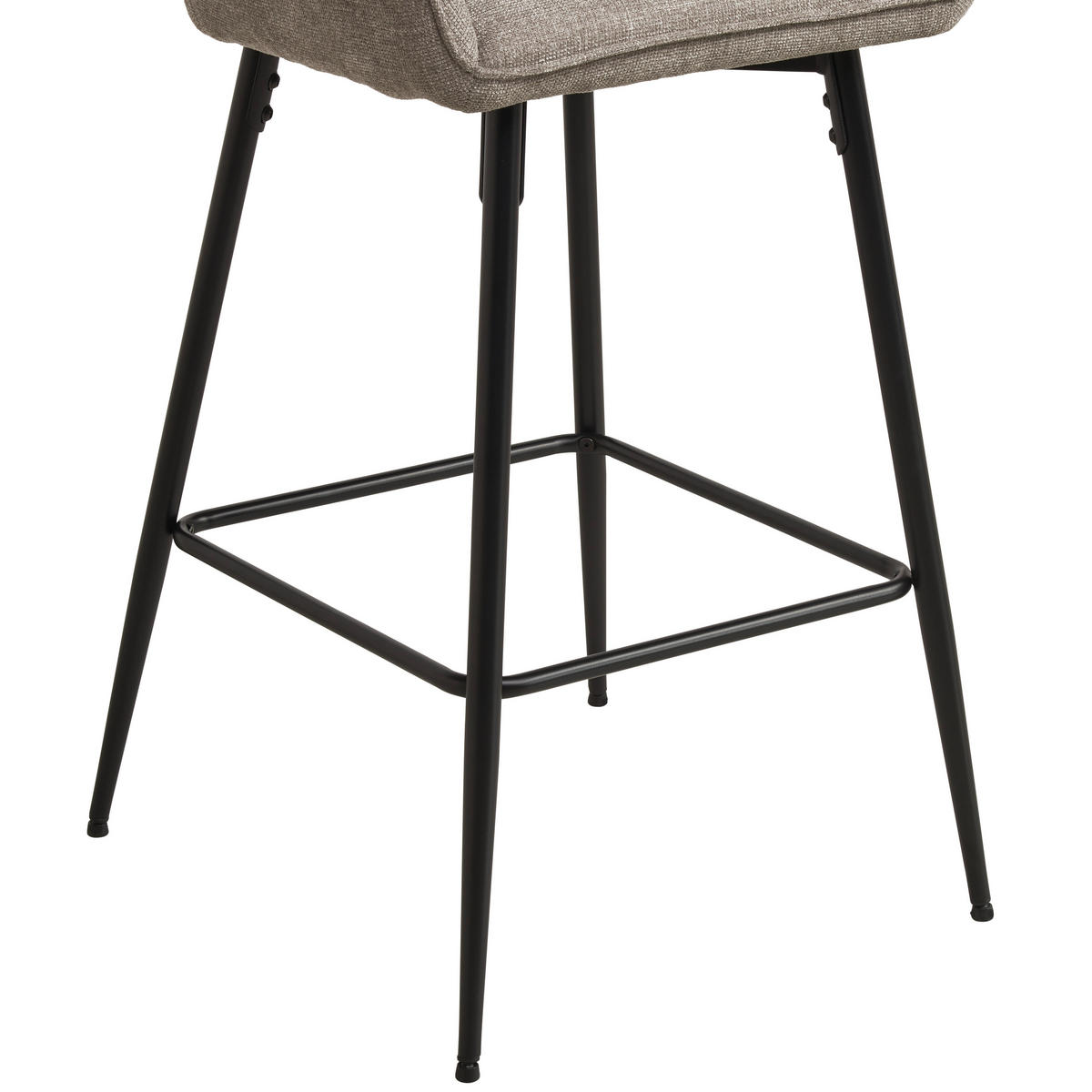 BARHOCKER in Schwarz, Taupe  - Taupe/Schwarz, KONVENTIONELL, Holz/Textil (57/105/57cm) - MID.YOU