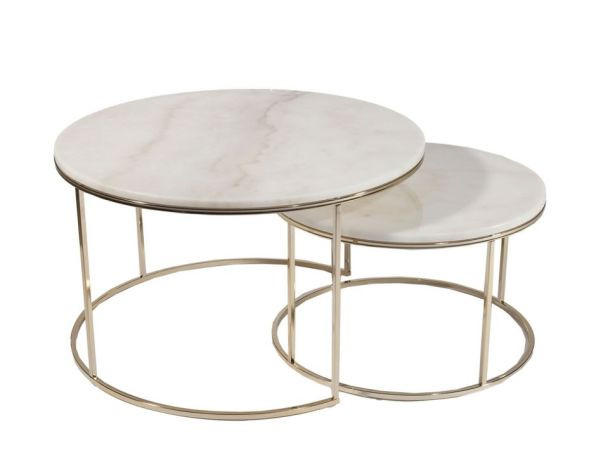 SATSBORD i sten, metall  - bronsfärgad/naturfärgad, Design, metall/sten (60/80/35/45cm)