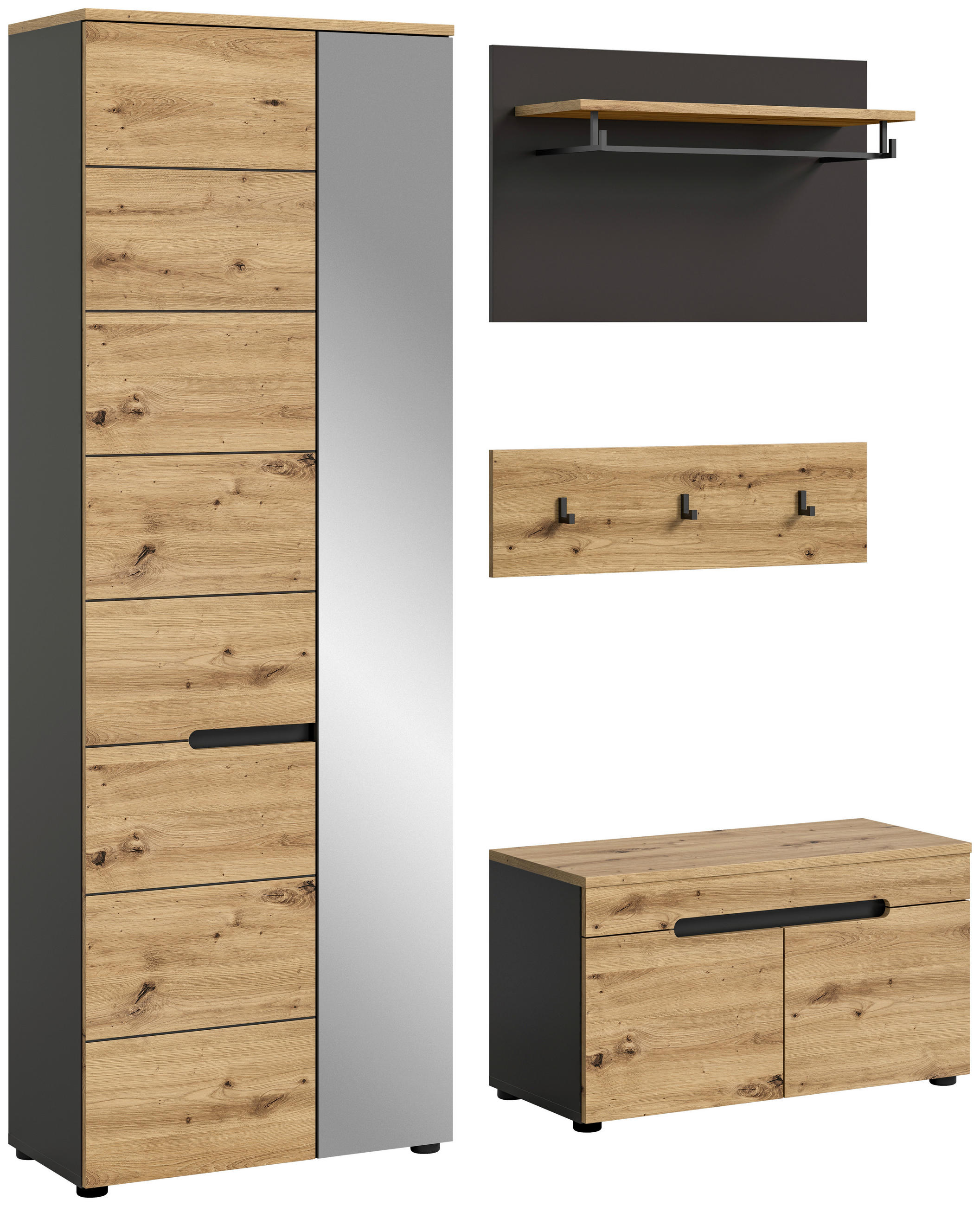 HALLMÖBEL 3 delar i 160/190/37 cm 190/160/37 cm
