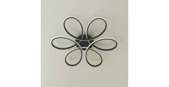 LED-DECKENLEUCHTE Matar 70/10 cm  - Schwarz, Design, Kunststoff/Metall (70/10cm) - Novel
