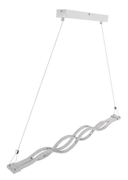 LED-HÄNGELEUCHTE 95/7/140 cm    - Klar/Chromfarben, Basics, Glas/Metall (95/7/140cm) - Globo