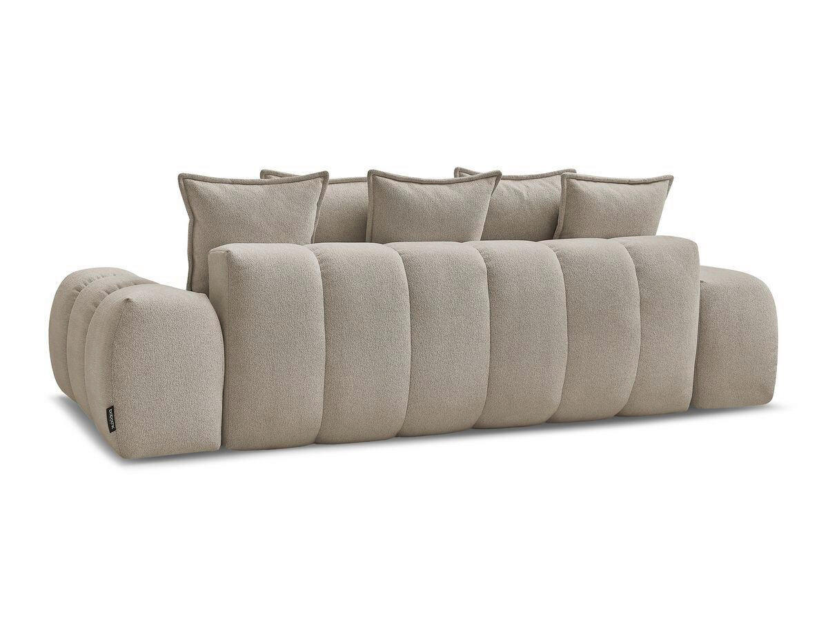 3-SITZER-SOFA EVEREST Flachgewebe Taupe  - Taupe/Schwarz, MODERN, Kunststoff/Textil (278/90/115cm)