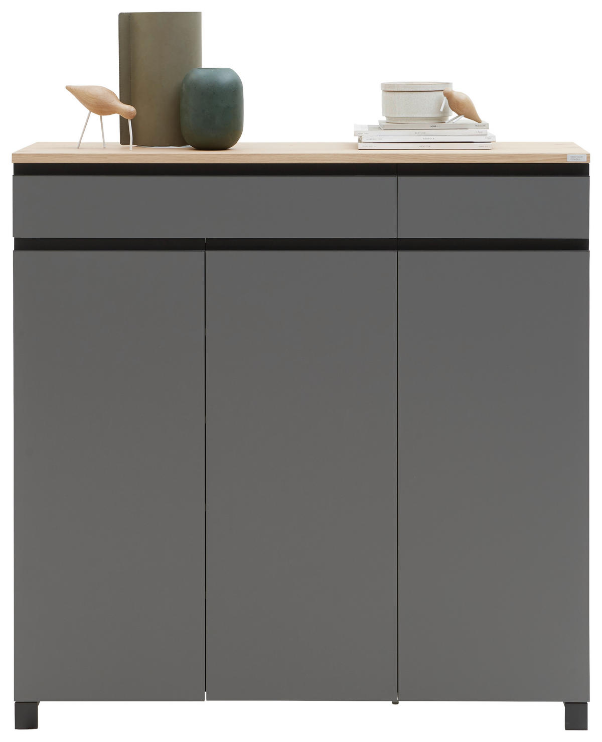 GARDEROBE 3-teilig  in 215/200/37 cm  - Eichefarben/Anthrazit, Design, Holz/Holzwerkstoff (215/200/37cm) - Dieter Knoll