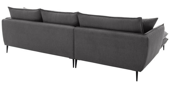 ECKSOFA  in Webstoff Taupe  196/304 cm  - Taupe/Schwarz, KONVENTIONELL, Textil/Metall (196/304cm) - Hom`in