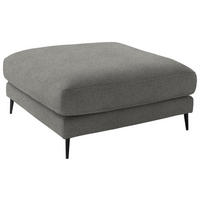 HOCKER Textil Hellgrau  - Hellgrau/Schwarz, Design, Textil/Metall (120/43/90cm) - Dieter Knoll