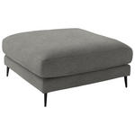 HOCKER in Textil Hellgrau  - Hellgrau/Schwarz, Design, Textil/Metall (120/43/90cm) - Dieter Knoll