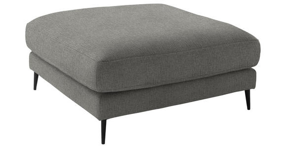 HOCKER in Textil Hellgrau  - Hellgrau/Schwarz, Design, Textil/Metall (120/43/90cm) - Dieter Knoll