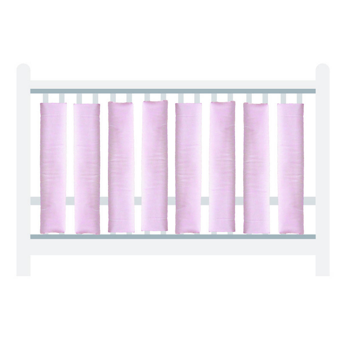 ZAŠTITNA OGRADICA ZA KREVET   - pink/bijela, Basics, tekstil (27/56cm)