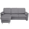 ECKSOFA in Flachgewebe Grau  - Chromfarben/Grau, Konventionell, Textil/Metall (163/250cm) - Beldomo System