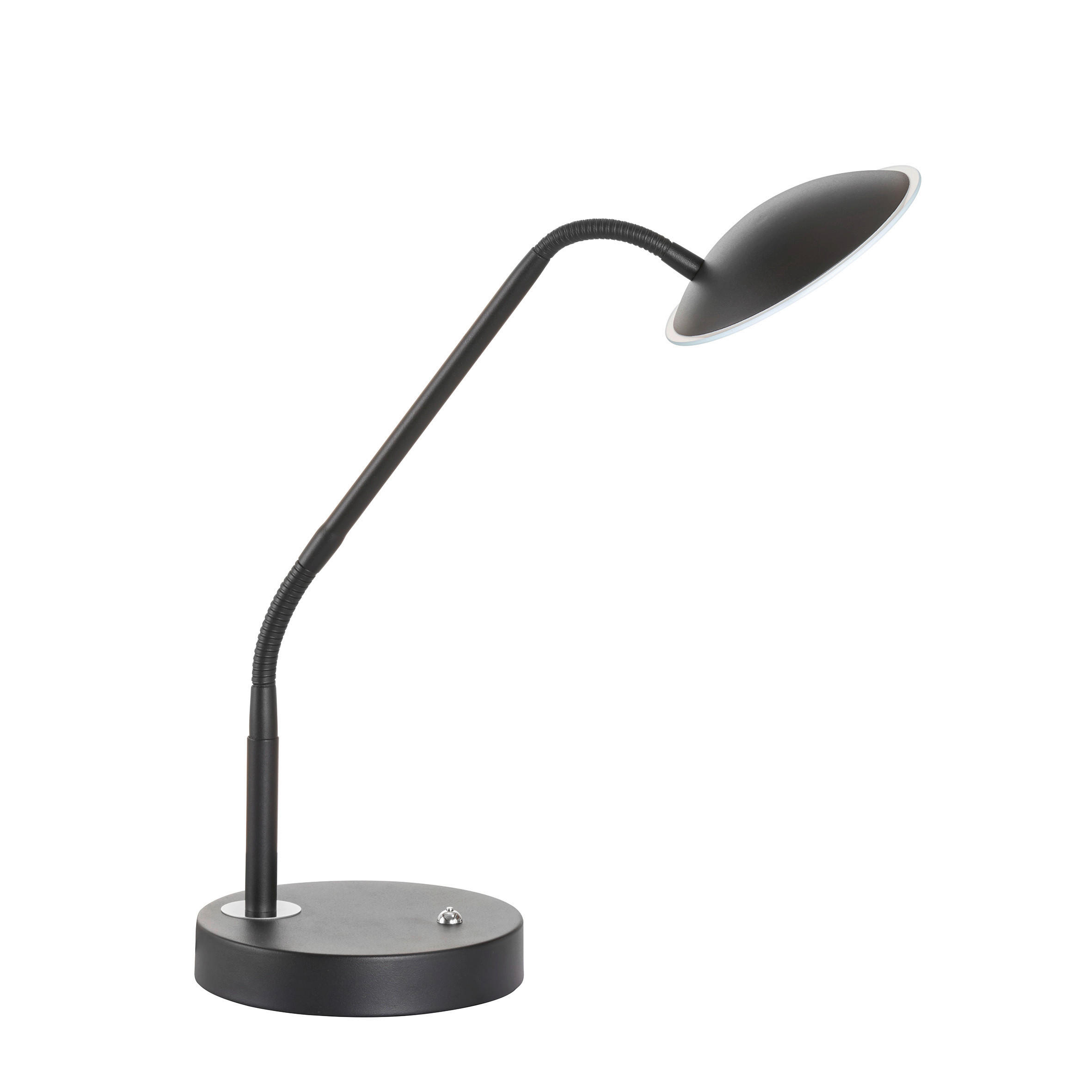 LED-TISCHLEUCHTE Tallri 16/60 cm   - Sandfarben/Schwarz, KONVENTIONELL, Metall (16/60cm) - Fischer & Honsel