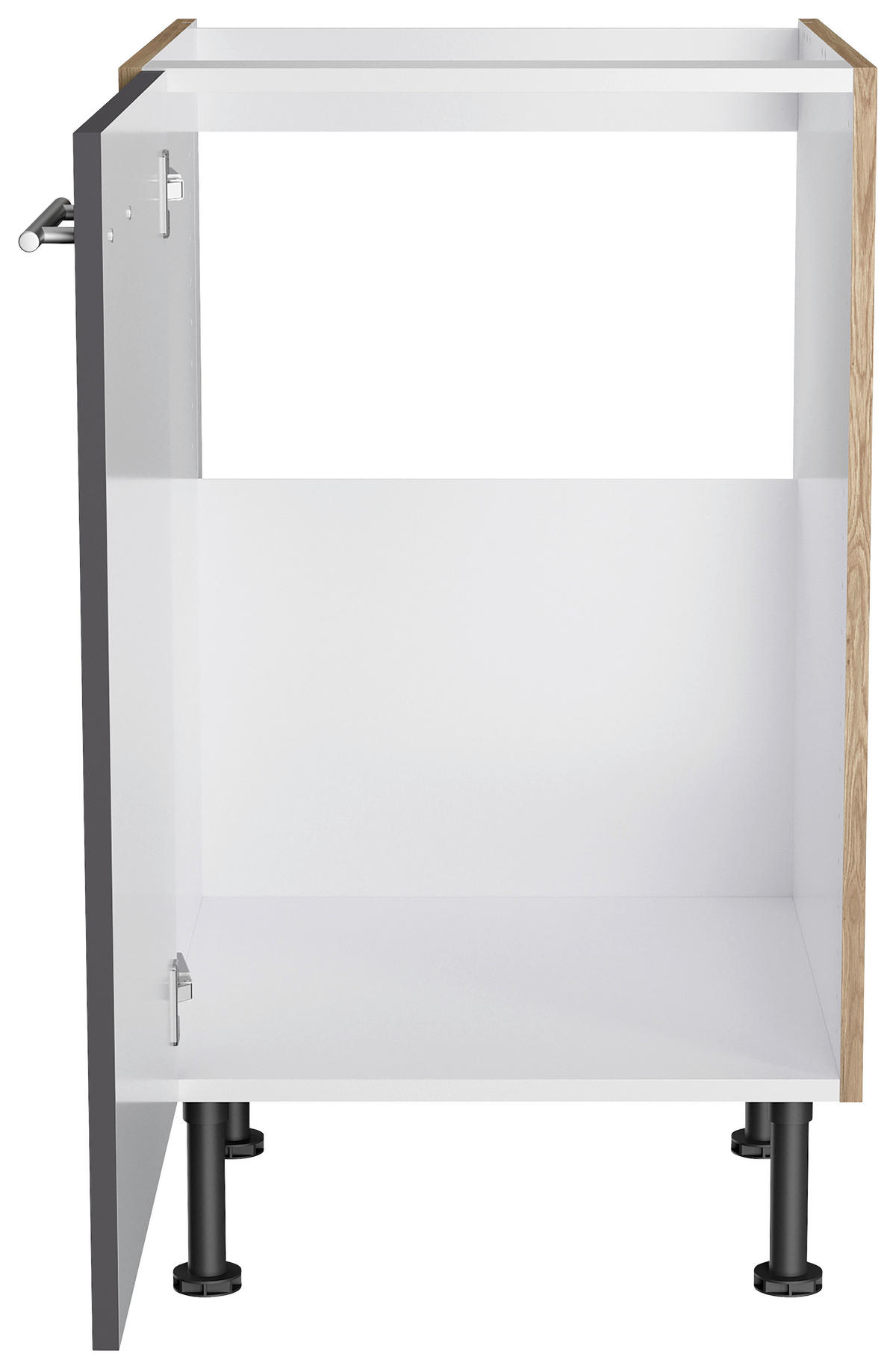 KÜCHENLEERBLOCK 270 cm   in Anthrazit, Eichefarben  - Edelstahlfarben/Eichefarben, Basics, Holzwerkstoff/Metall (270cm) - Optifit
