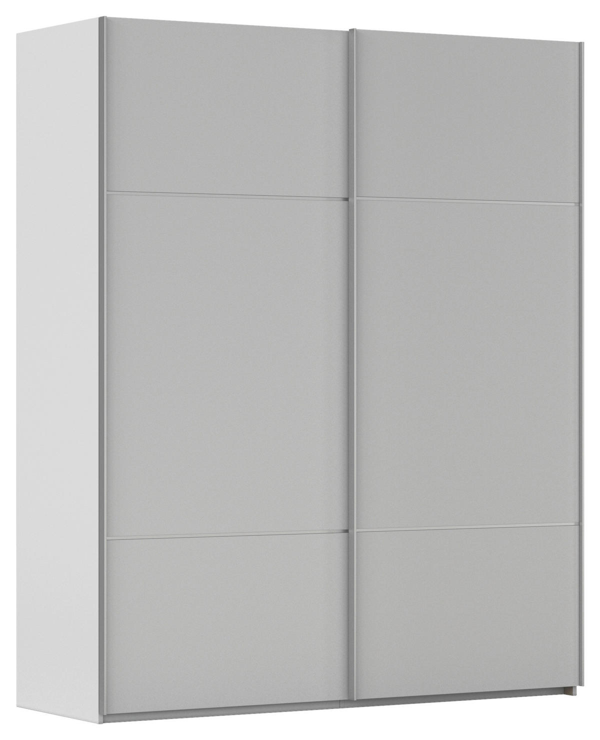 SCHWEBETÜRENSCHRANK Grau  - Alufarben/Grau, Konventionell, Holzwerkstoff/Metall (181/223/68cm) - Novel