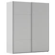 SCHWEBETÜRENSCHRANK  in Grau  - Alufarben/Grau, KONVENTIONELL, Holzwerkstoff/Metall (181/223/68cm) - Novel