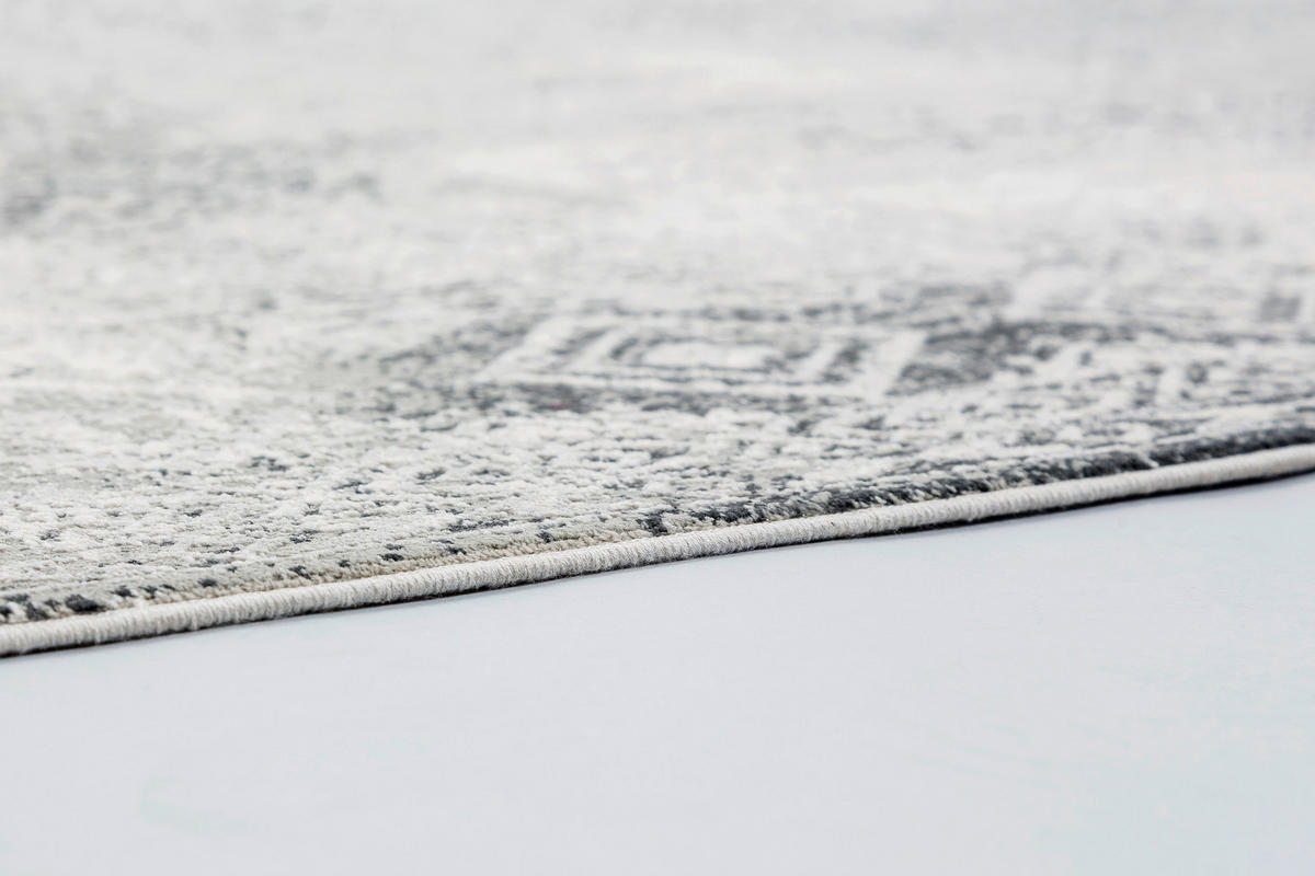 WEBTEPPICH 140/200 cm Positano Creme, Grau, Hellgrau, Dunkelgrau  - Dunkelgrau/Creme, KONVENTIONELL, Textil (140/200cm) - Novel