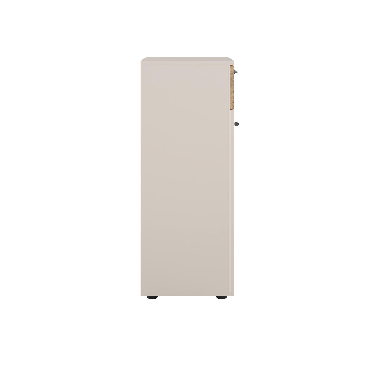 AKTENSCHRANK Schwarz, Eichefarben, Kaschmir  - Kaschmir/Eichefarben, MODERN, Holzwerkstoff/Metall (45/110/43cm) - Novel