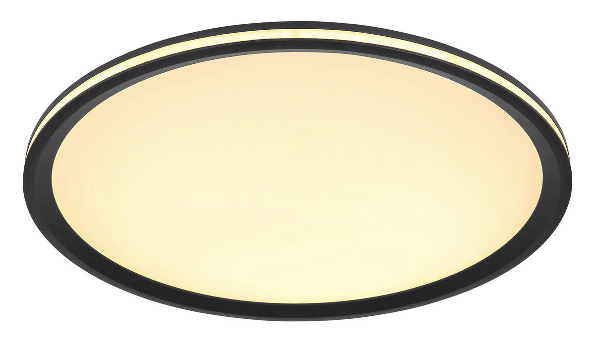 LED-DECKENLEUCHTE 39 W  40/5 cm    - Opal/Schwarz, Design, Kunststoff/Metall (40/5cm) - Globo