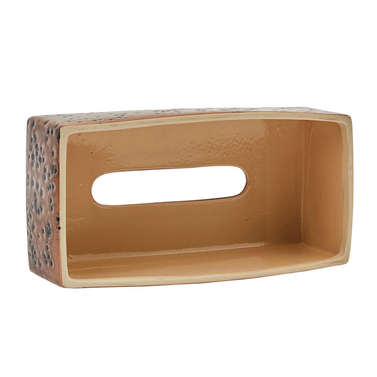 TASCHENTUCHBOX - Schwarz/Braun, Basics, Keramik (26.3/13.4/8.2cm) - Aquanova