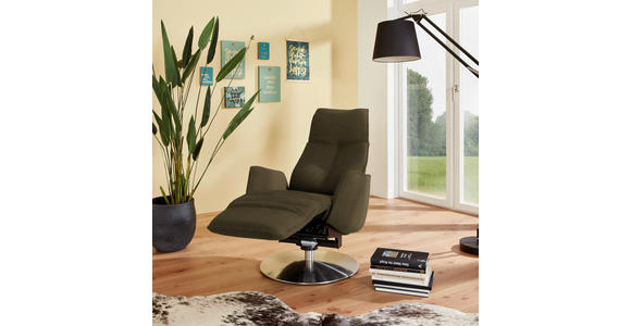 RELAXSESSEL in Textil Dunkelgrün  - Dunkelgrün/Anthrazit, Design, Textil/Metall (71/114/84cm) - Johann Jakob