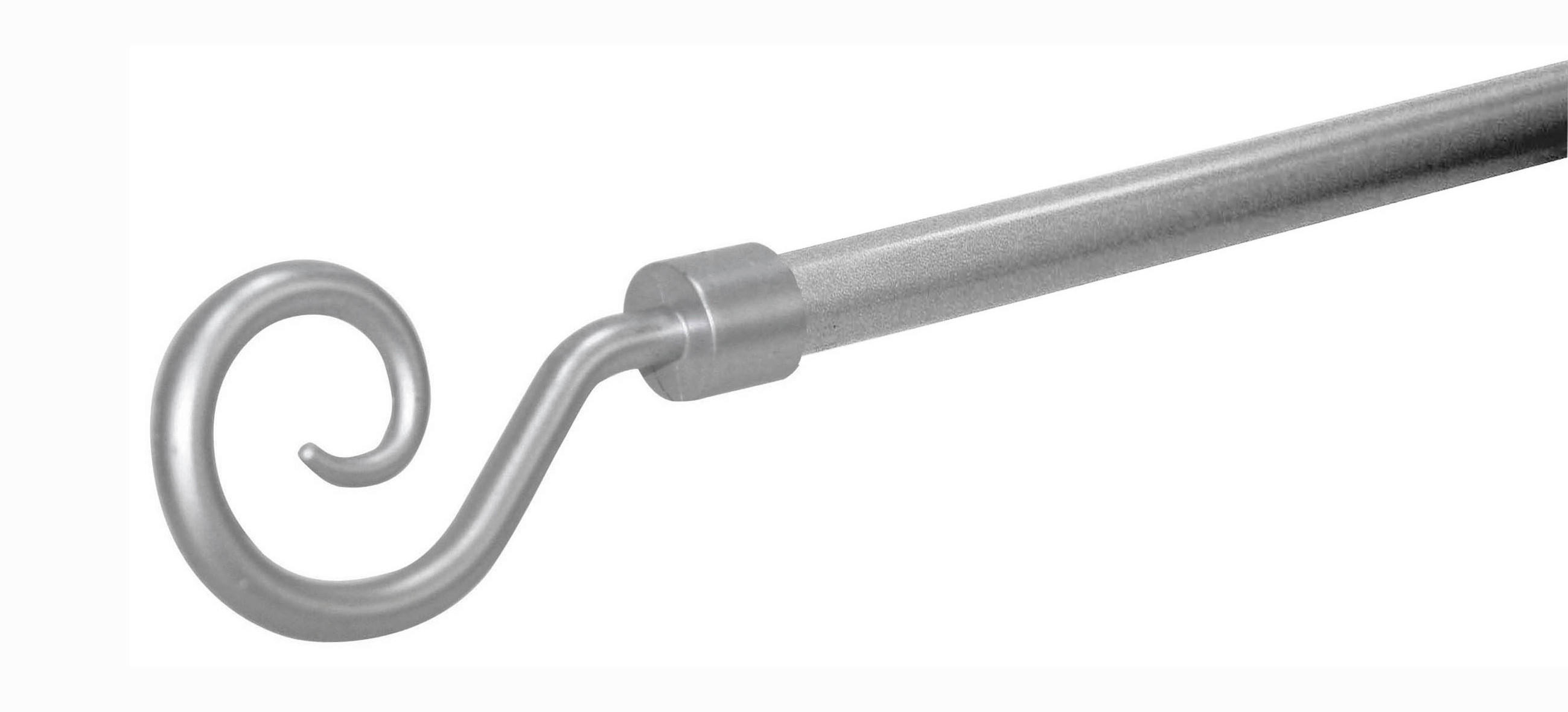 SET GALERIE PERDEA 130-240 cm  - argintiu, Basics, plastic/metal (130-240cm) - Boxxx