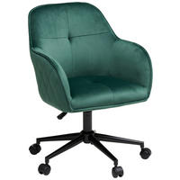 DREHSTUHL Samt Grün, Schwarz  - Schwarz/Grün, MODERN, Kunststoff/Textil (58/82/90/62cm) - MID.YOU