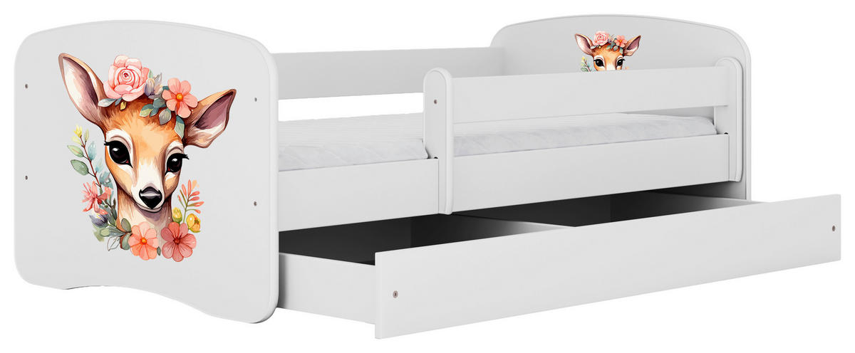 KINDER-/JUNIORBETT - Birkefarben/Weiß, MODERN, Holz/Holzwerkstoff (80/160cm) - MID.YOU