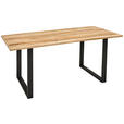 ESSTISCH - Schwarz/Naturfarben, LIFESTYLE, Holz/Metall (180/90/76cm) - Landscape